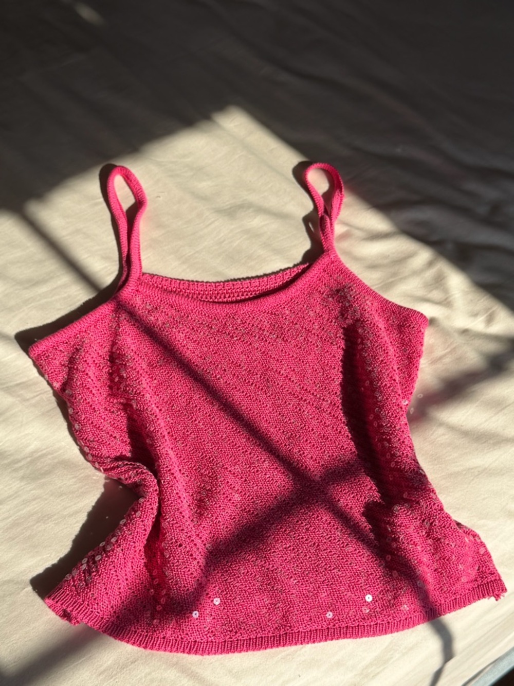 Ibiza Wear🏝️: Sparkle Pink Sequin Camisole